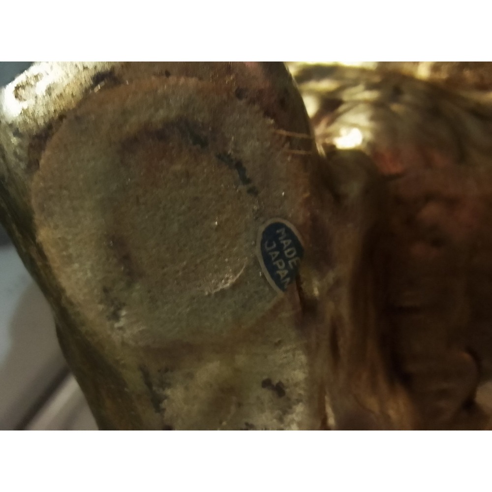 VTG Lenwil Ardalt Original Japan MCM Beautiful Gold Owl w Blue Eyes Marked 6778 - Picture 3 of 10